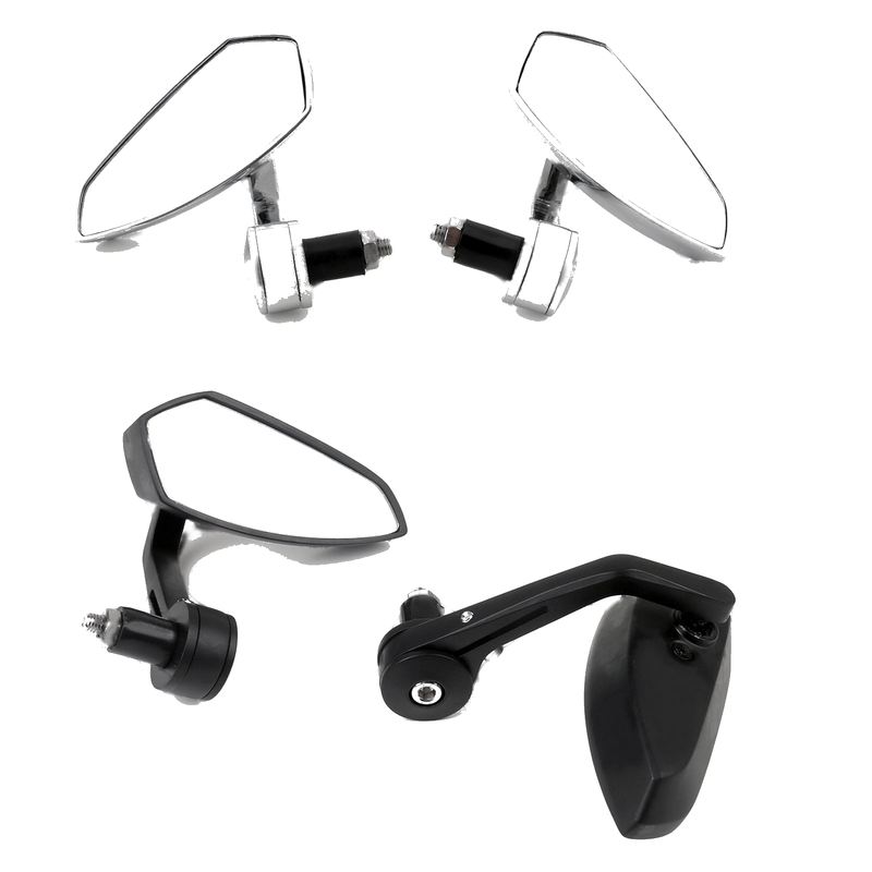 Universal Motorcycle Motorbike 7/8 22mm Handle Bar End Rear Side View Mirror Generic
