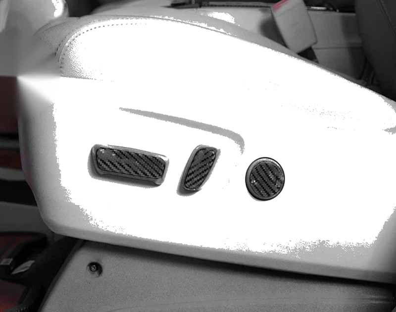 Toyota Sienna LHD Seat Adjust Lid Button Carbon Fiber Cover Trim (2015-2020)
