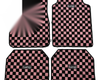 Tomu Sakura Pink Checker Floor Mats