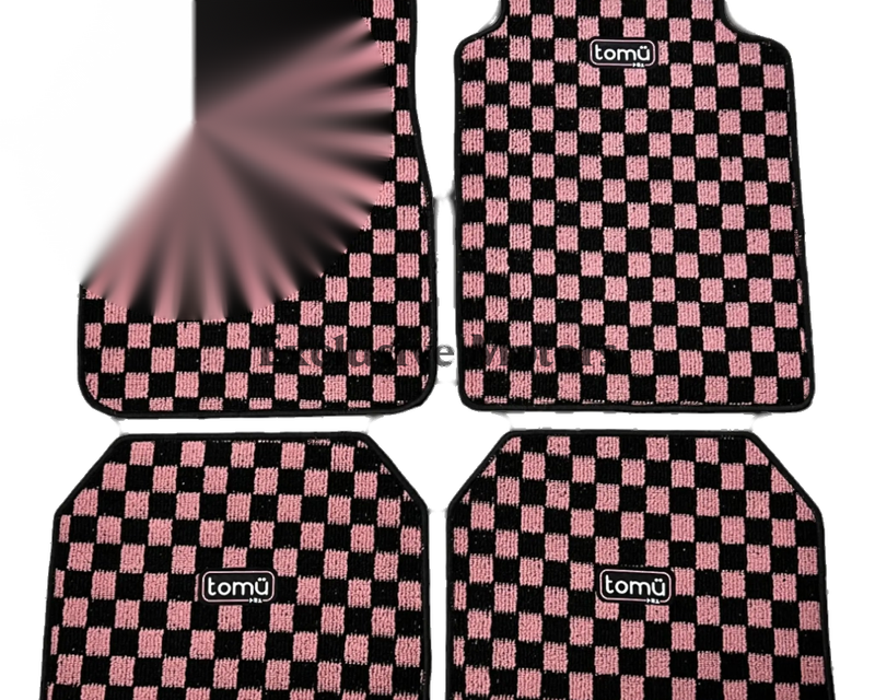 Tomu Sakura Pink Checker Floor Mats