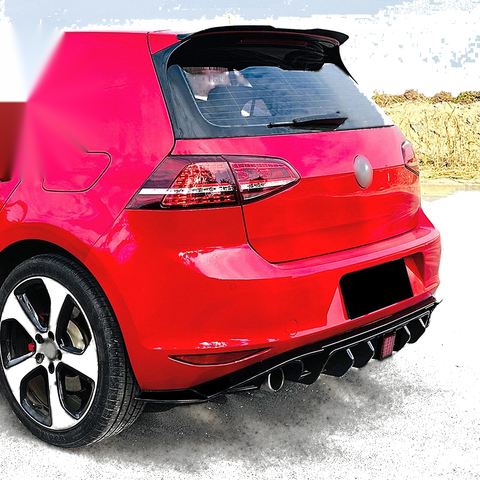 Volkswagen Golf 7 1x Rear Bumper Diffuser Lip with Light (2013-2020)