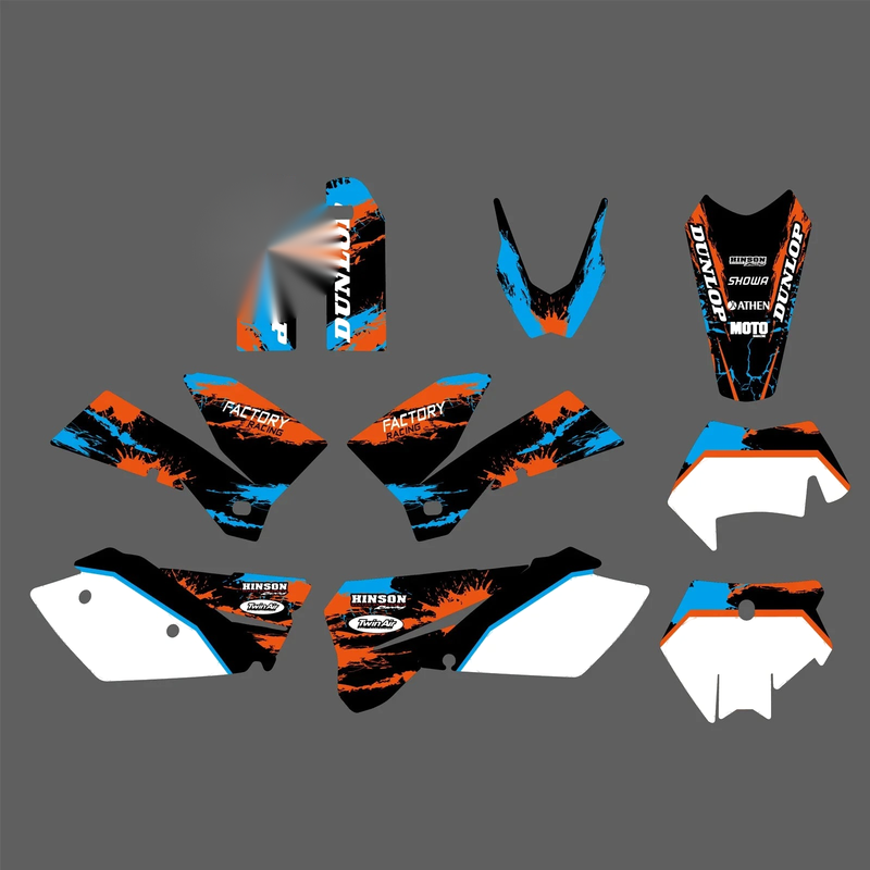 KTM 200 250 300 400 450 525 EXC Graphics Decals Stickers (2005-2007)