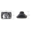 Mazda RX-7 FC3S 2 x Crystal Clear Lens Chrome Headlights (1986-1992)