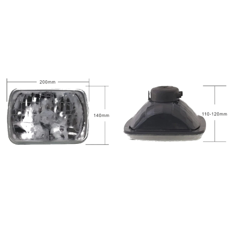 Mazda RX-7 FC3S 2 x Crystal Clear Lens Chrome Headlights (1986-1992)