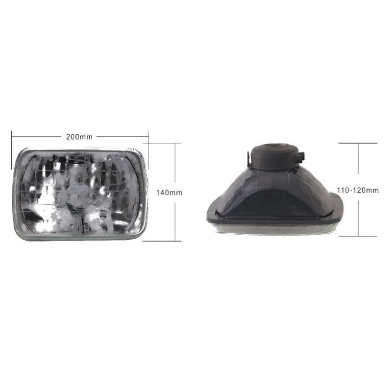 Mazda RX-7 FC3S 2 x Crystal Clear Lens Chrome Headlights (1986-1992)