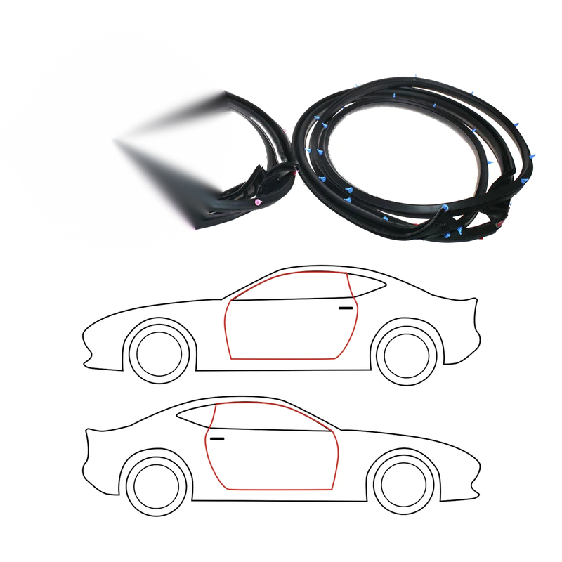 Toyota Hilux2-Door 2004-2015 Front Door Weatherstrip Set