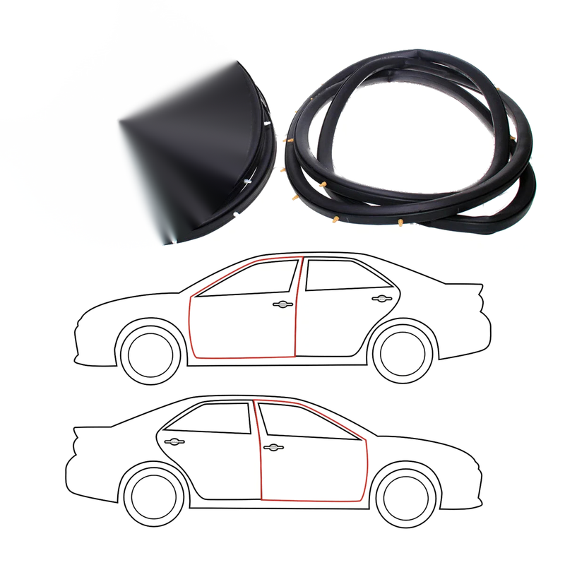 Honda Accord DX LX Sedan 1994-1997 Front Door Weatherstrip Set