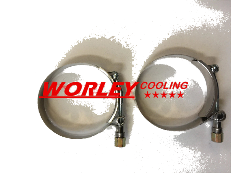 2 x 2" Stainless Steel T-Bolt Hose Clamps