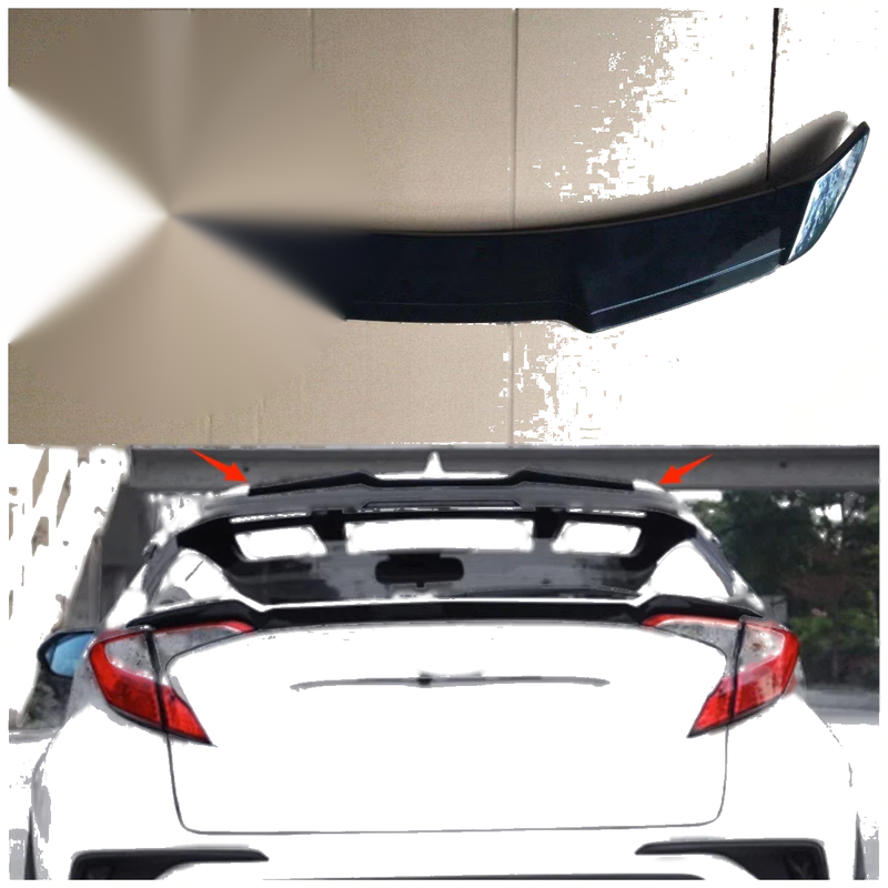 Toyota C-HR Rear Window Roof Spoiler Lip Glossy Black (2016-2019)