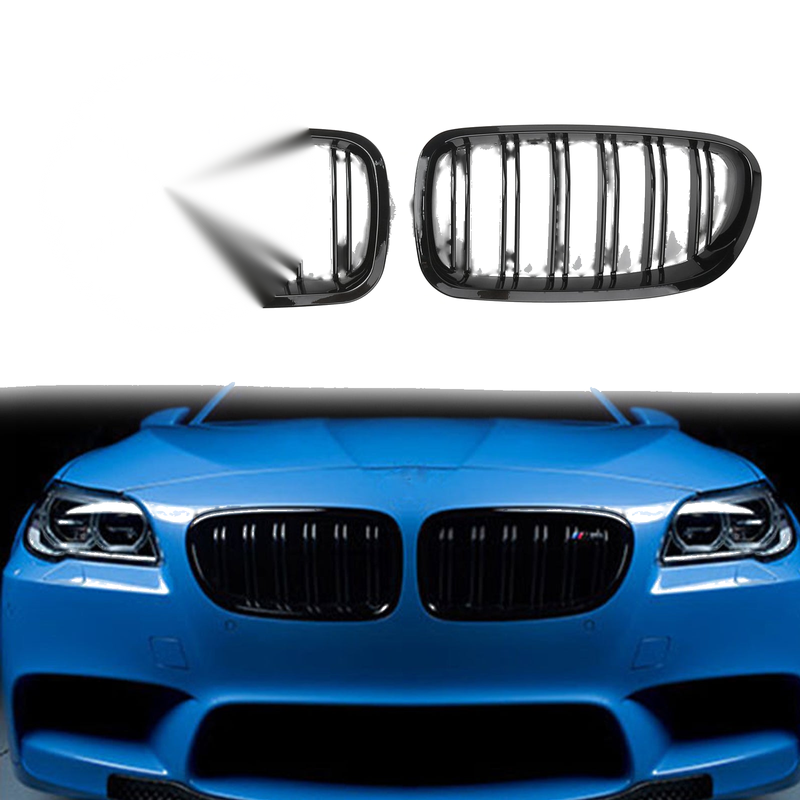 BMW F10 / F18 Double Line Glossy Black Kidney Grille (2010-2016)