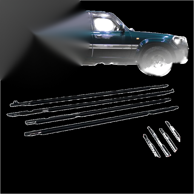 Toyota Land Cruiser LC80 / LX450 4x Outer Window Weatherstrips (1991-1998)