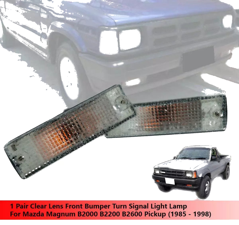 Mazda B2000 B2200 B2600 Clear Front Bumper Light (1986-1993)