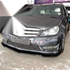 Benz W204 S204 AMG Line (2011-2014) Black Front Spoiler Lip Splitter