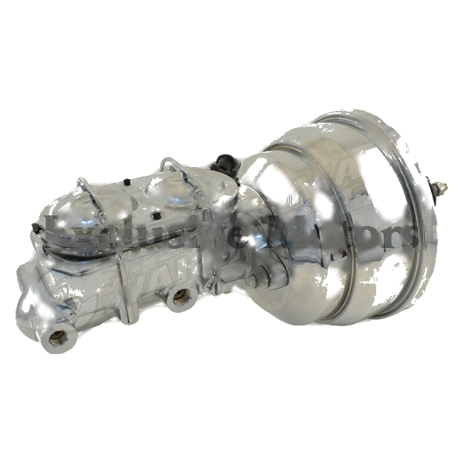 GM 1-1/8" Bore Chrome Master Cylinder & 8" Dual Brake Booster (1964-1972)
