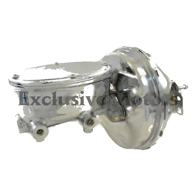Universal 9" Chrome Brake Booster & Wilwood Style Master Cylinder (1970-2023)