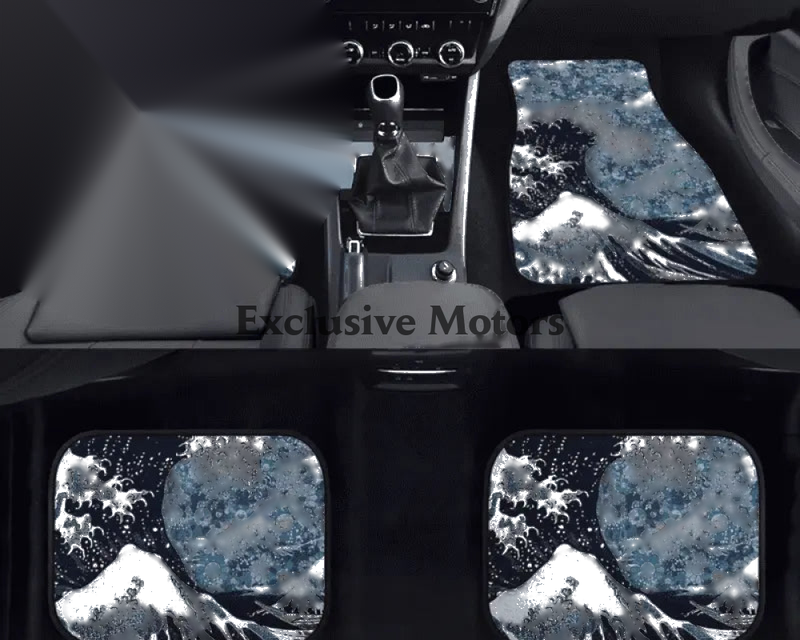 Custom Japanese Waves Floor Mats