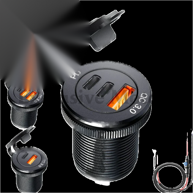 USB Socket Car Charger with Quick Charge
