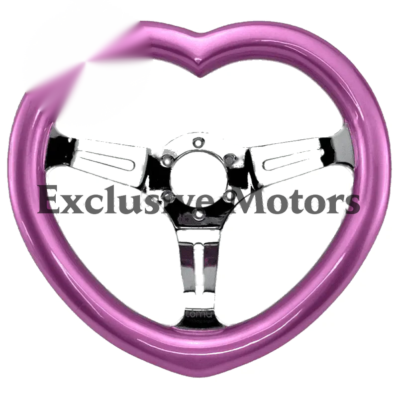 13" (330mm) Medium Heart Dish Sassy Pink Heart (wood)