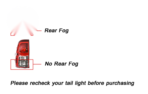 Toyota Hilux 1kd LH Tail Light w Bulb Socket (2015-2020)