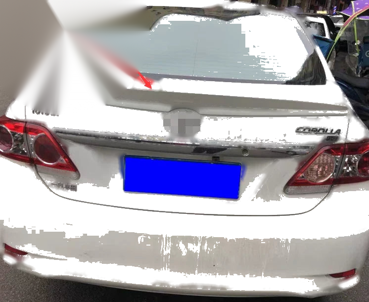 Toyota Corolla Sedan Super White Painted Trunk Spoiler Wing (2009-2013)