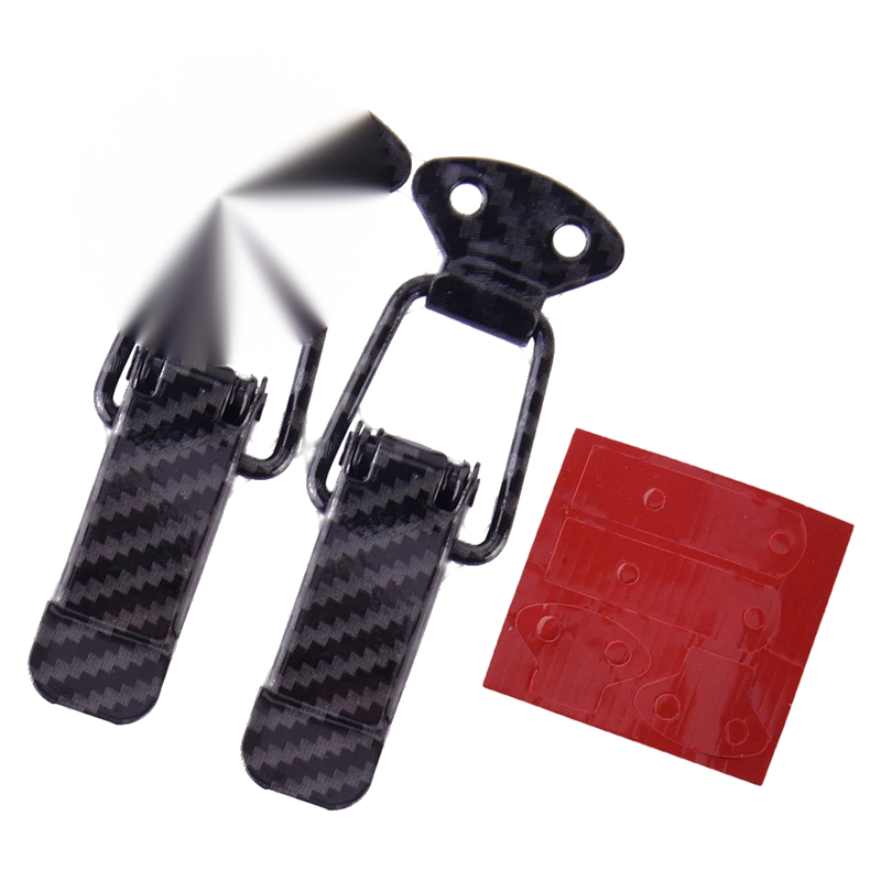 Universal Fit 2 x Carbon Fiber Style Bumper Trunk Quick Release Fasteners