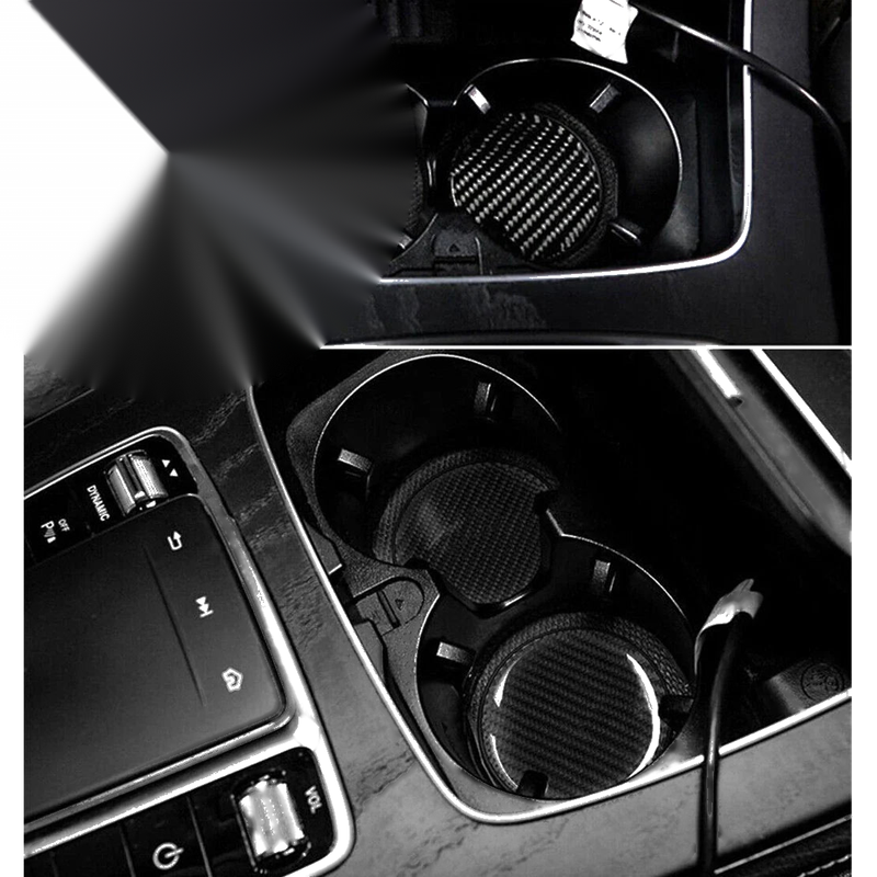 2 x Center Console Cup Holder Mats