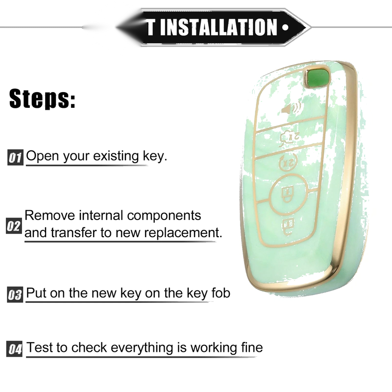 Ford Smart Key 5 Button - Durable TPU Green Key Fob Cover