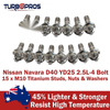 Nissan Navara D40 YD25 2.5L-4 Bolt Titanium Exhaust Manifold&Turbo Stud Kit