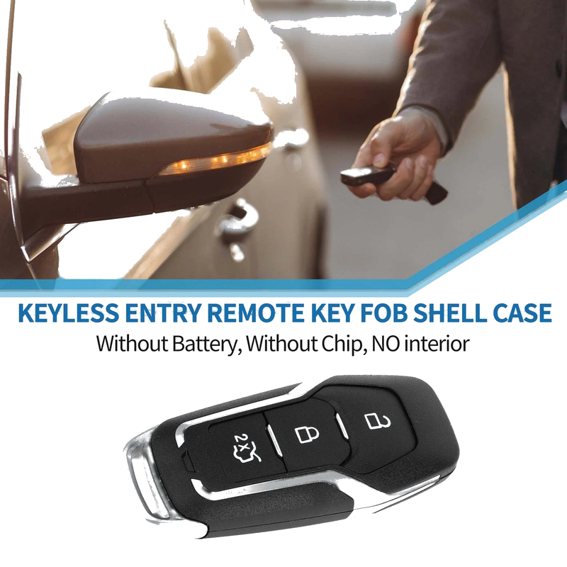 Ford Mondeo 3 x Keyless Entry Remote Fob Shell Case (2014-2018)