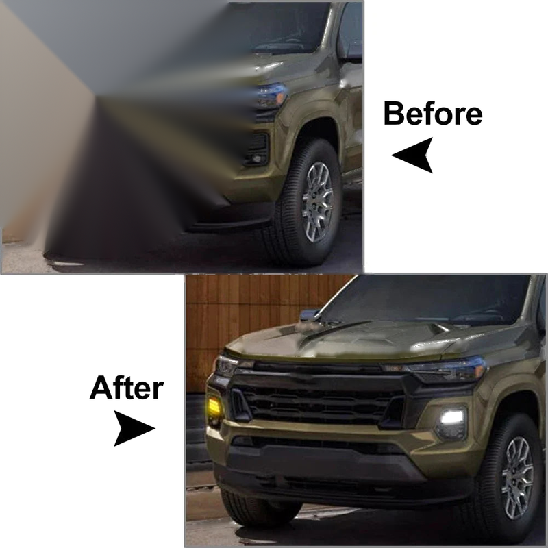 Chevrolet Colorado Left Right Daytime Running Light Fog Lamp Bezel (2023-2024)