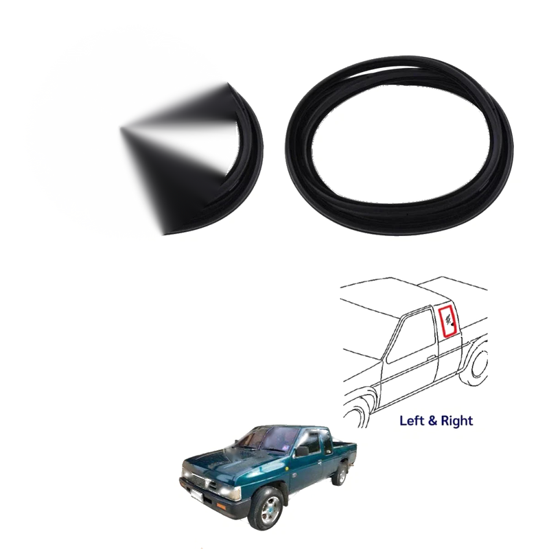 Cab Rubber Weathertrip Seal Pair Fits Nissan Navara D21 Frontier D22 1992-05 D09