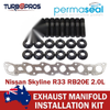 Nissan Skyline R33 2.0L Permaseal Exhaust Manifold Installation Studs&Gasket