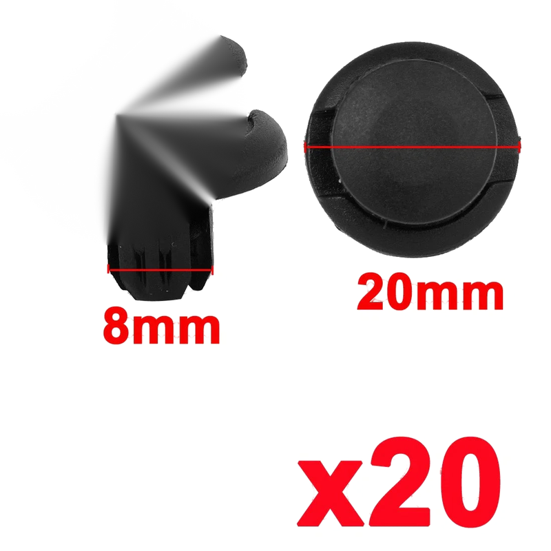 Honda Accord 8mm Nylon Rivet Fasteners 20 Pcs (2003-2007)