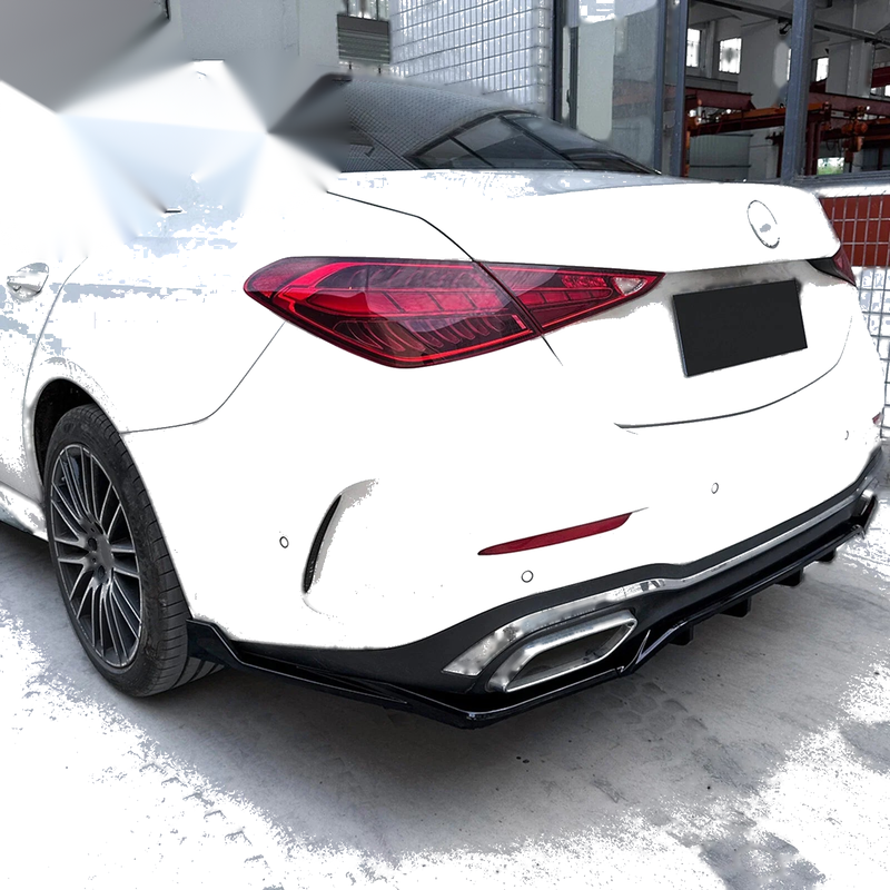 Benz C Class W206 Gloss Black Rear Bumper Diffuser Lip (2022-2024)