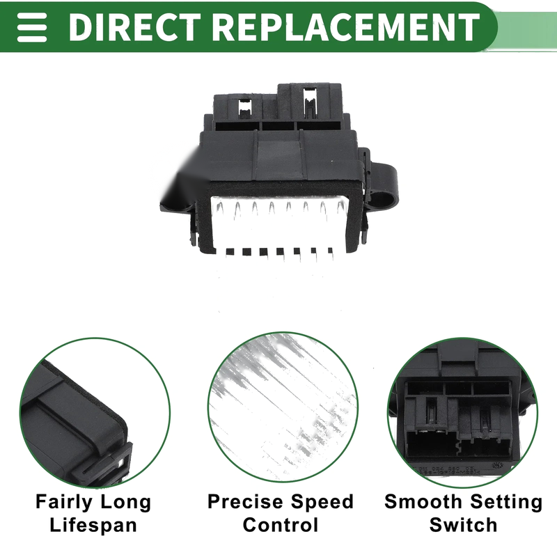 Ford Mondeo (2013) - Black Silver Tone HVAC Blower Motor Resistor
