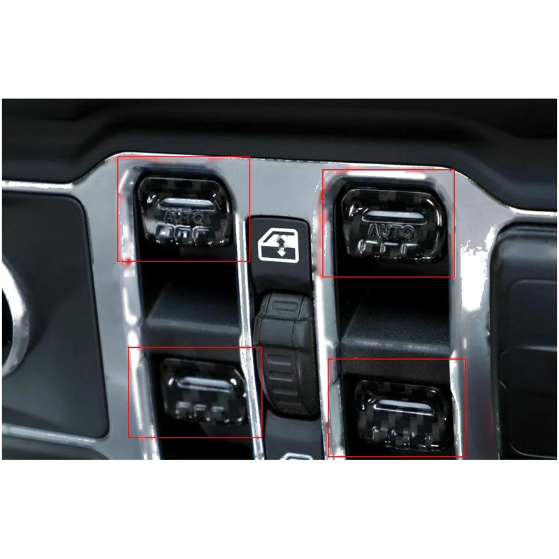 Jeep Wrangler JL Adjustable Window Switch Button Cover Bezel (2018-2022)