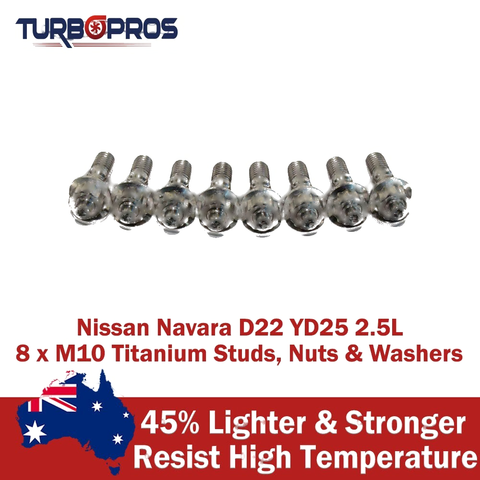 Nissan Navara D22 YD25 2.5L Titanium Exhaust Manifold Stud Kit