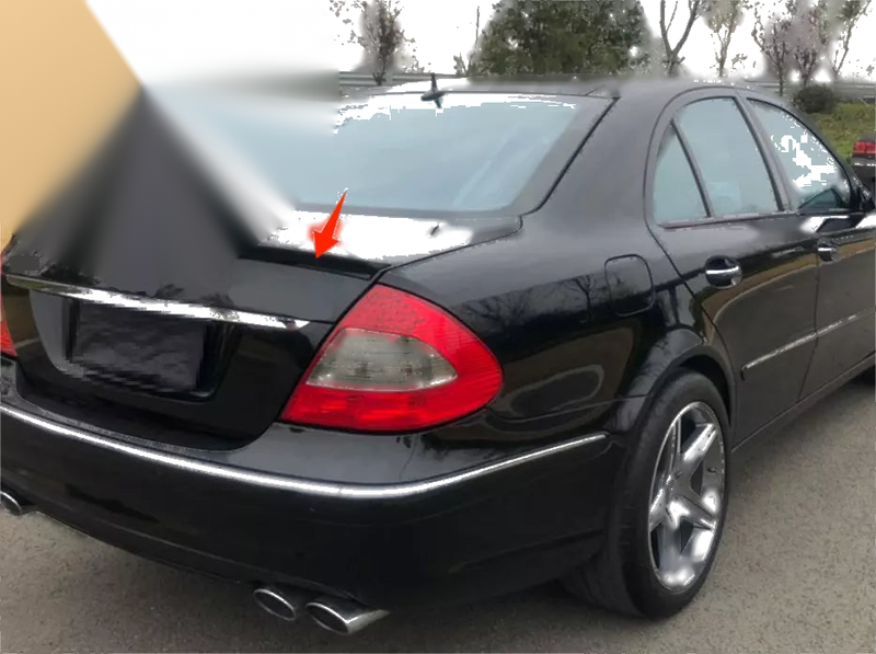 Mercedes Benz E-Class W211 Rear Spoiler Unpainted Wing Lip (2003-2009)