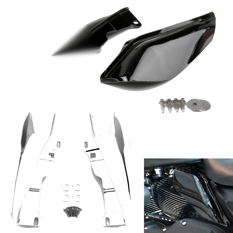 Harley Touring Street Glide, 2 Colors Generic Mid-Frame Air Heat Deflector Trim Accents Shield