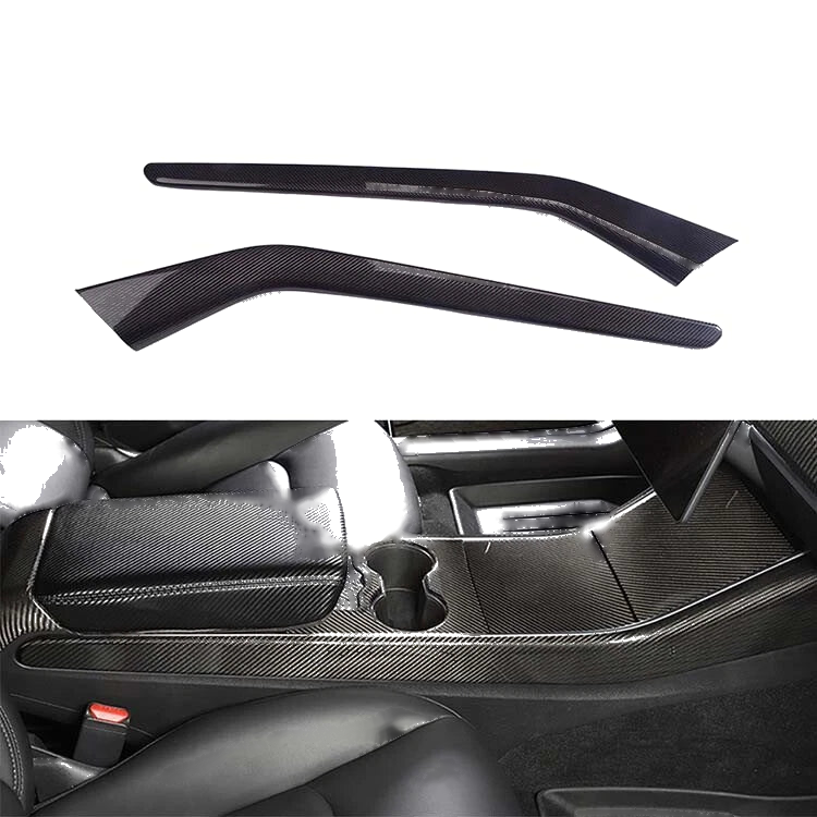 Tesla Model 3 Real Carbon Side Center Console Panel Cover Trim fit