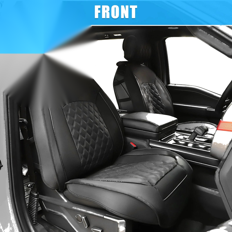 Ford F150 F250 Black Seat Protectors 2 x Pcs Front Seat Cover Cushion