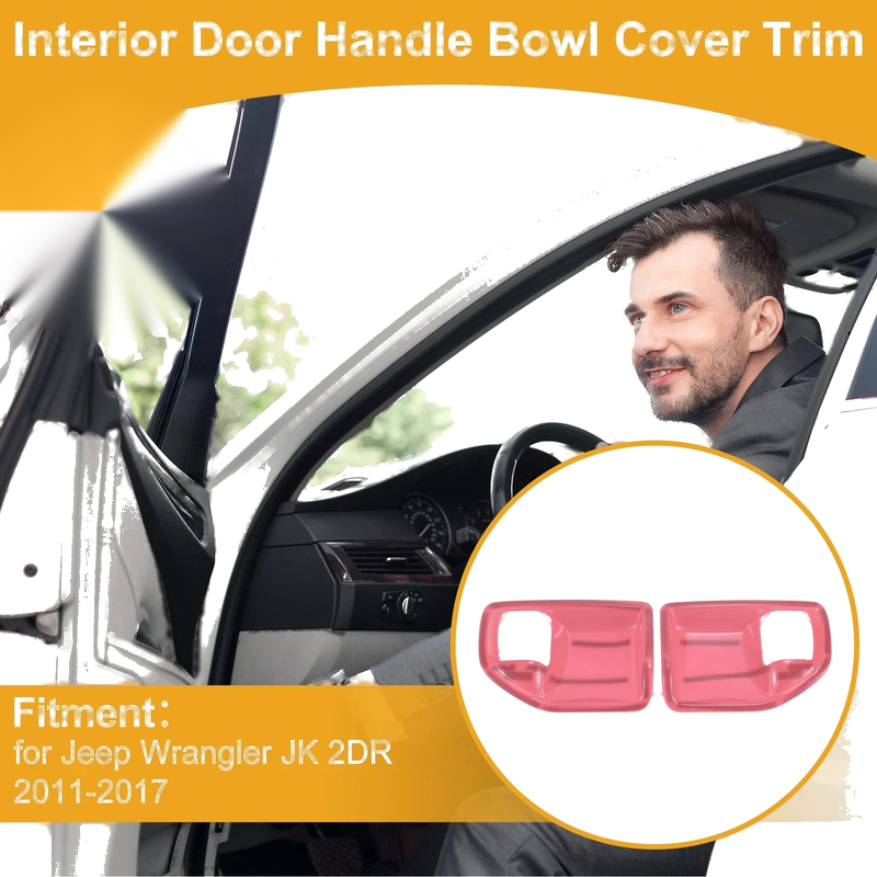 Jeep Wrangler JK 2011-2017 - 2 Pcs Interior Door Handle Bowl Cover Trim