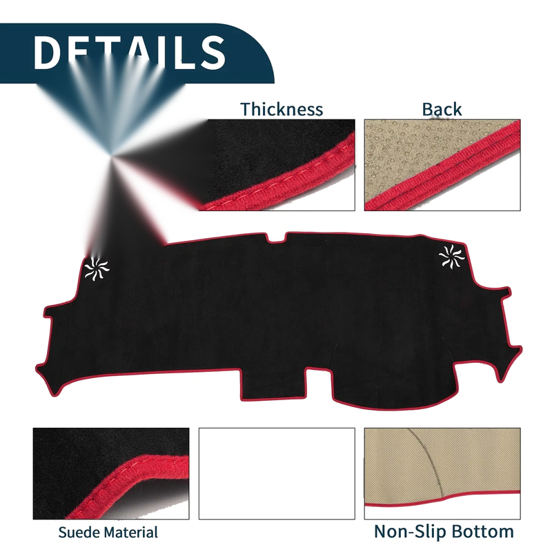 Honda STEPWGN AIR SPADA 2022-2023 Protector Black Red Dashboard Cover Mat