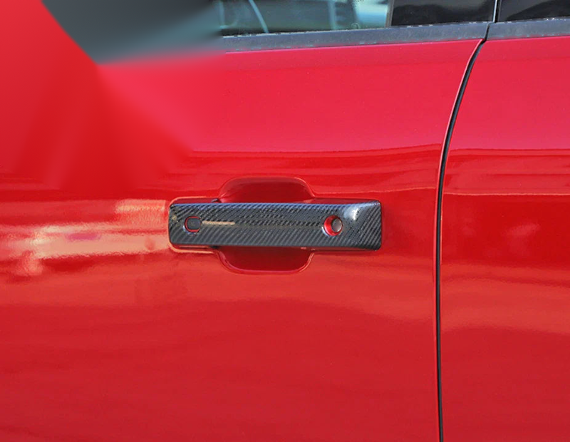 Ford F150 4x ABS Carbon Fiber Door Handle Lid Frame Cover Trim (2021-2023)