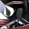 Ford Fiesta (2009-2012) Black Gray Faux Leather Car Gear Shift Knob Cover
