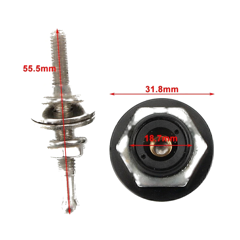 Car - Red Quick Release Hood Bonnet Pins Lock Clip Bumper Latch Kit