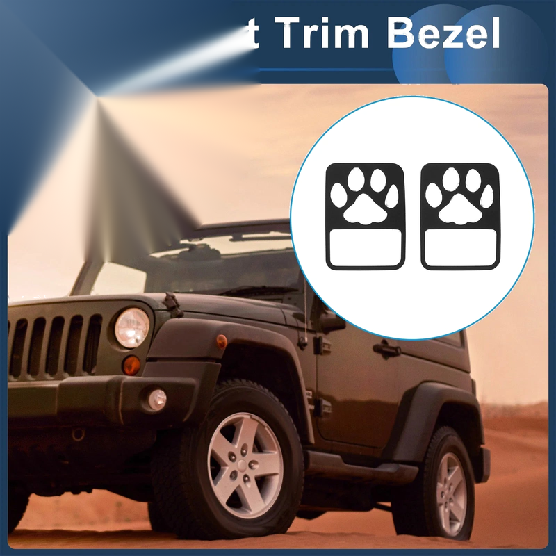 Jeep Gladiator (2020-2023) - 2 x Black Pair Headlight Trim Bezels