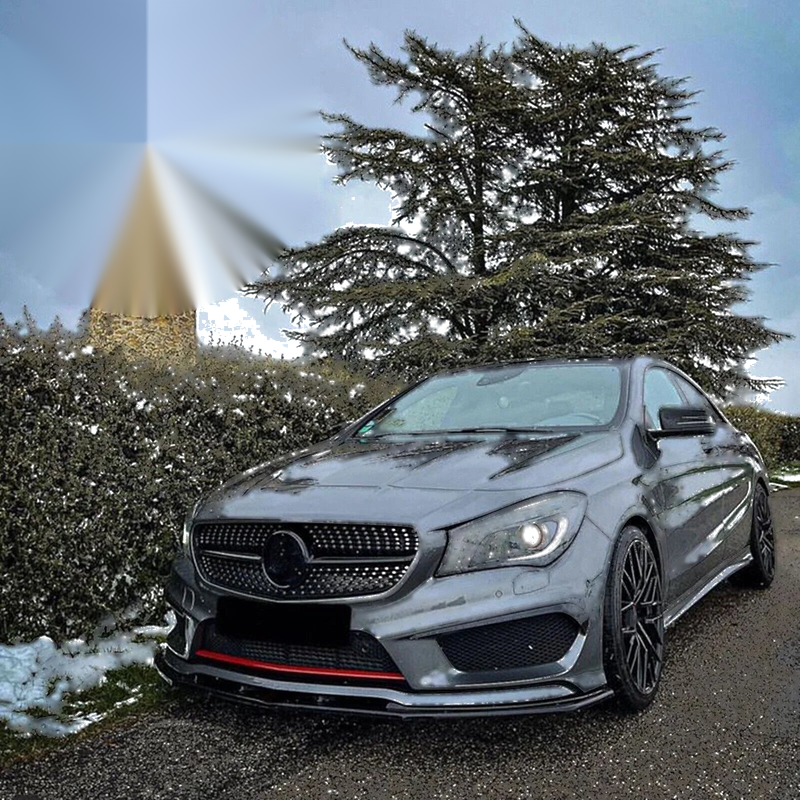 Benz C117 CLA200 CLA260 CLA45 AMG 3pcs Front Spoiler Lip (2013-2015)