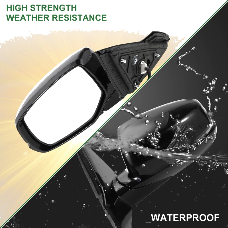 Honda Accord 2013-2017 Manual Folding Gloss Black Left Side Door Mirror