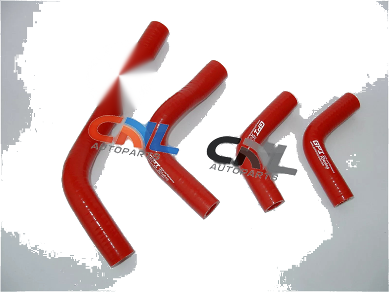 Honda CRF250 CRF250X CRF250R RED Silicone Radiator Hose (2004-2009)